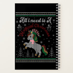 All I Need Is A Magical Christmas, Unicorn Notebook