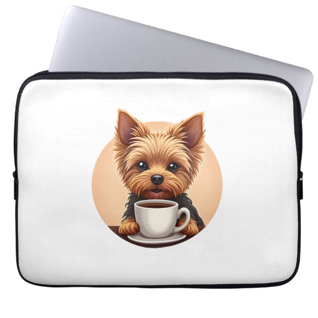 All I Need is Coffee and My Yorkie Laptop Sleeve (Front)