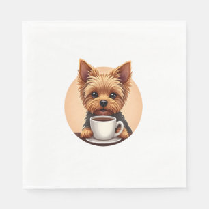 All I Need is Coffee and My Yorkie Napkin