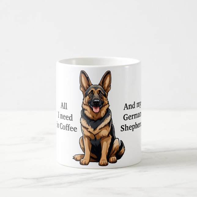 All I Need is Coffee GSD Mug (Center)