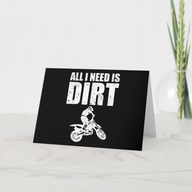 All I Need Is Dirt Bike Motocross Off-Roading Invitation (Front)