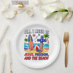ALL I NEED IS JESUS PAPER PLATE