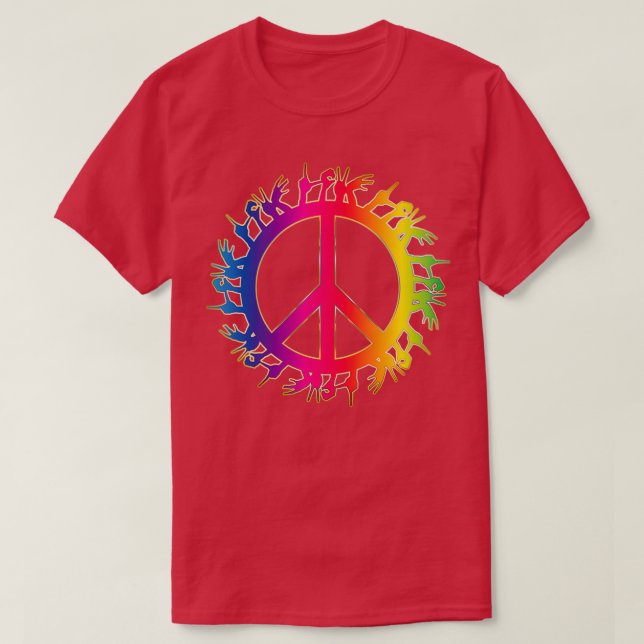 All I Need is Love and Peace Sign Language T-Shirt (Design Front)