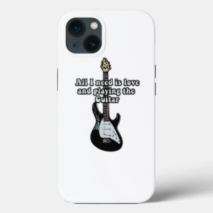 All i need is love and playing the guitar. iPhone 13 case
