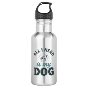 All I Need Is My Dog Vintage Engraving Dog Lover D 532 Ml Water Bottle