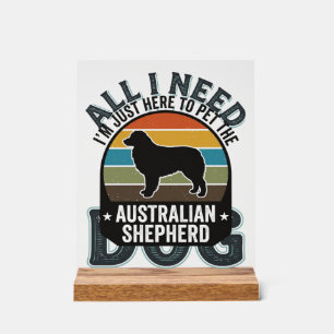 All I Need Is My Dog Vintage Engraving Dog Lover D Acrylic Sign
