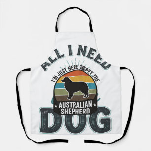 All I Need Is My Dog Vintage Engraving Dog Lover D Apron