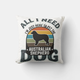 All I Need Is My Dog Vintage Engraving Dog Lover D Cushion