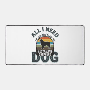 All I Need Is My Dog Vintage Engraving Dog Lover D Desk Mat