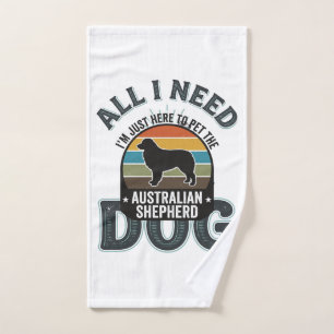 All I Need Is My Dog Vintage Engraving Dog Lover D Hand Towel