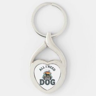 All I Need Is My Dog Vintage Engraving Dog Lover D Key Ring