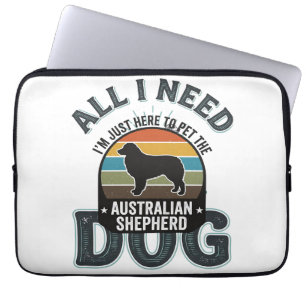 All I Need Is My Dog Vintage Engraving Dog Lover D Laptop Sleeve
