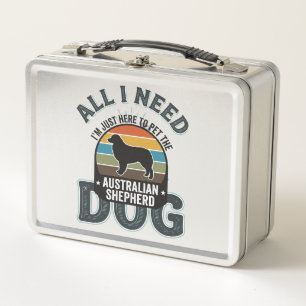 All I Need Is My Dog Vintage Engraving Dog Lover D Metal Lunch Box
