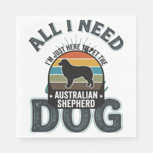 All I Need Is My Dog Vintage Engraving Dog Lover D Napkin