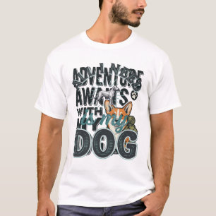 All I Need Is My Dog Vintage Engraving Dog Lover D T-Shirt
