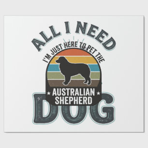 All I Need Is My Dog Vintage Engraving Dog Lover D Wrapping Paper