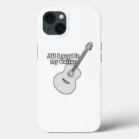 All i need is my guitar. vintage black and white