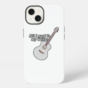 All i need is my guitar. vintage positive quote iPhone 13 case