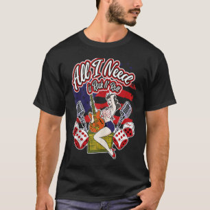 All I Need is Rock N´Roll Vintage Rockabilly T-Shirt