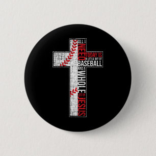 All I Need Is Sell And Jesus Christian Cross Faith 6 Cm Round Badge