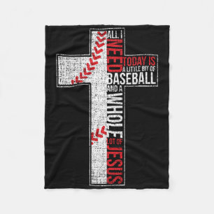 All I Need Is Sell And Jesus Christian Cross Faith Fleece Blanket