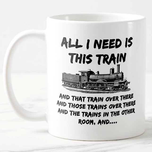 All I Need Is This Train and That..   Steam Train Coffee Mug (Creator Uploaded)