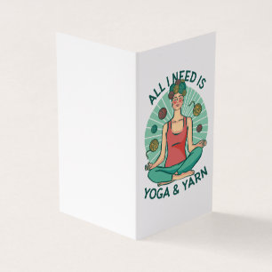 All I need is Yoga and Yarne Phrase Business Card