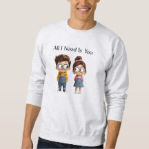 All I need Is You | Cute Cartoon Boy & Girl Lookin