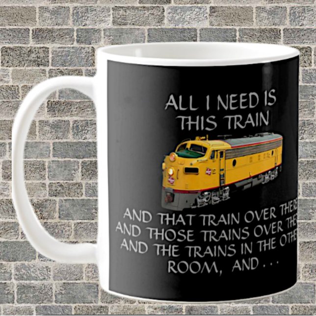 All I Need This Train - Yellow Diesel Model Loco   Coffee Mug (Creator Uploaded)