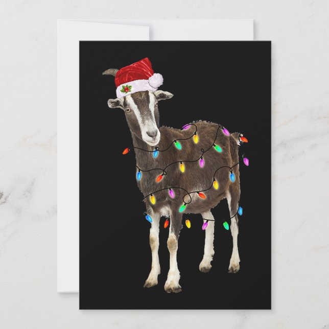 All i needs is love and a goat holiday card (Front)