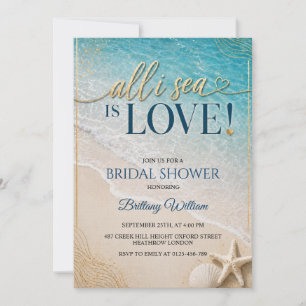 All I Sea Is Love Beach Bridal Shower Invitation