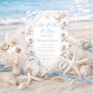 All I Sea Is Love Beach Bridal Shower Invitation
