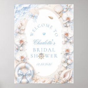 All I Sea Is Love Beach Bridal Shower Welcome Poster