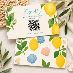All I Sea Is Love Coastal Lemon Yellow Art Enclosure Card