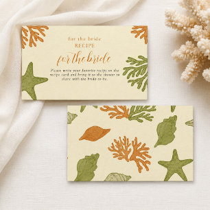 All I Sea Is Love Coastal Retro Coral Art Enclosure Card