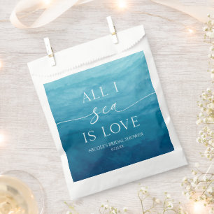 All I Sea Is Love Ocean Beach Sea Bridal Shower Favour Bags