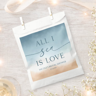 All I Sea Is Love Ocean Beach Shore Bridal Shower Favour Bags