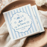 All I Sea Is Love Seashell Coastal Bridal Shower Napkin<br><div class="desc">This is an All I Sea Is Love Seashell Coastal Whimsical Bridal Shower Paper Napkins!</div>