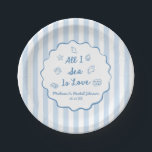 All I Sea Is Love Seashell Coastal Bridal Shower Paper Plate<br><div class="desc">This is an All I Sea Is Love Seashell Coastal Whimsical Bridal Shower Paper Plates!</div>