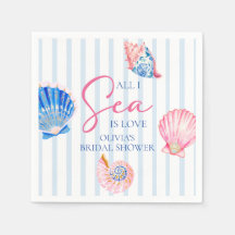 All I Sea is Love Seashells Coastal Bridal Shower