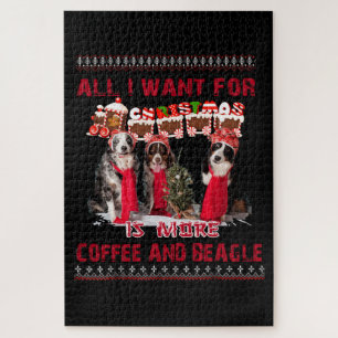 All I Want Beagle And Coffee In Christmas Event Jigsaw Puzzle