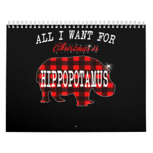 All I Want Christmas Is Hippopotamus Funny Xmas Calendar