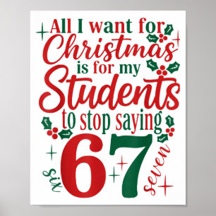 All I Want Christmas Is My Students To Stop Saying Poster