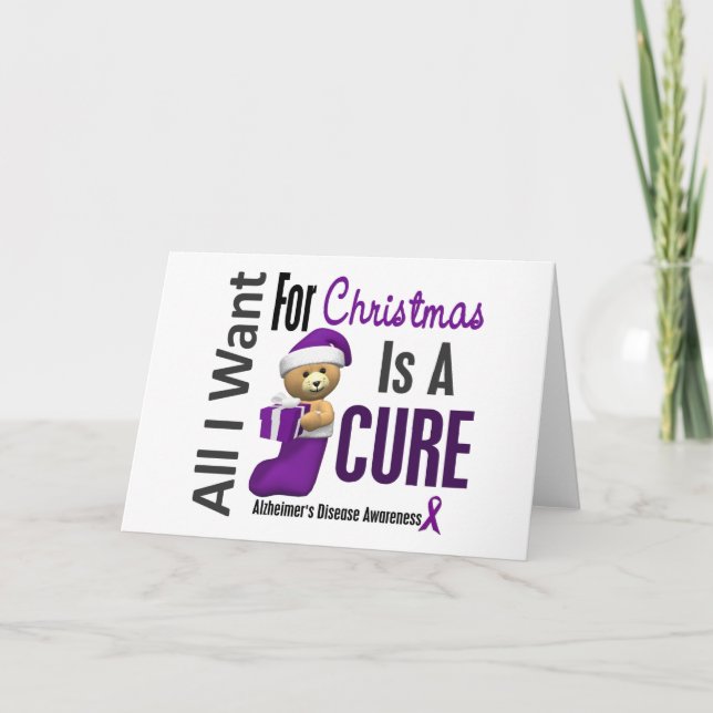 All I Want For Christmas Alzheimer's Disease Holiday Card (Front)