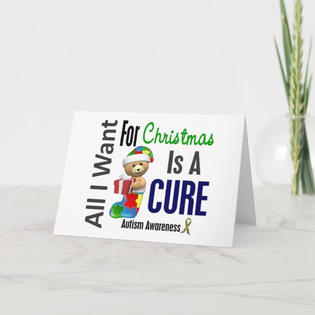 All I Want For Christmas Autism Holiday Card (Front)