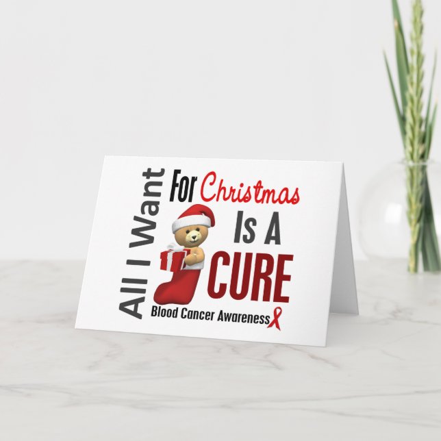 All I Want For Christmas Blood Cancer Holiday Card (Front)