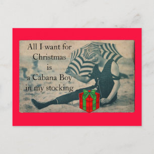 All I want for Christmas/Cabana Boy postcard