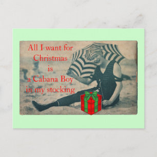 All I want for Christmas/Cabana Boy postcard