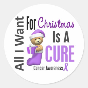 All I Want For Christmas Cancer Classic Round Sticker