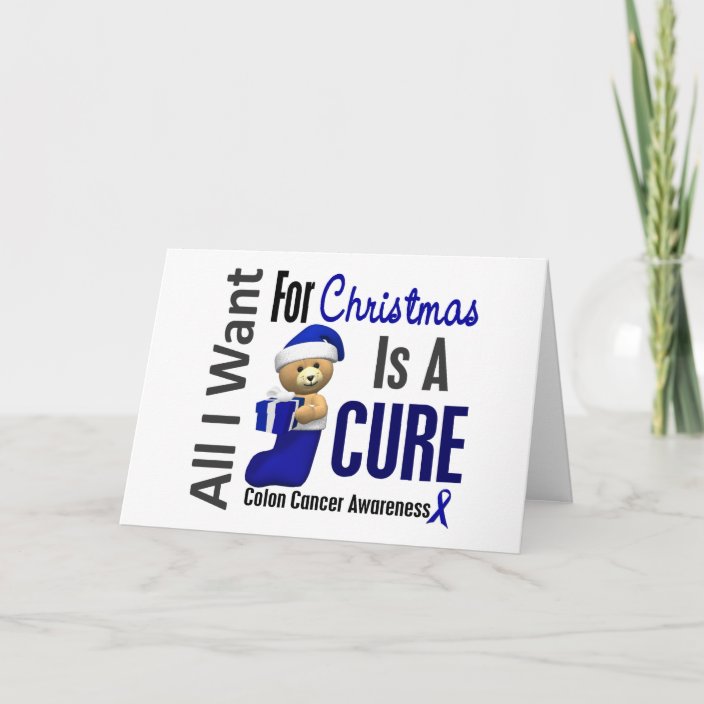 All I Want For Christmas Colon Cancer Holiday Card  Zazzle.co.uk